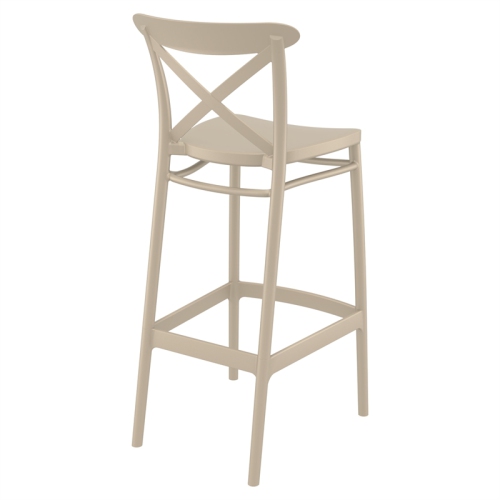 Compamia Cross Indoor Outdoor Bar Stool Taupe
