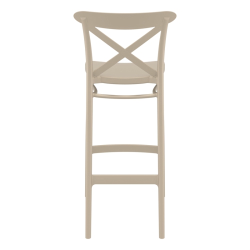 Compamia Cross Indoor Outdoor Bar Stool Taupe