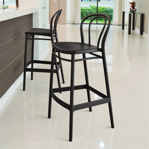 Compamia Victor Indoor Outdoor Bar Stool Black