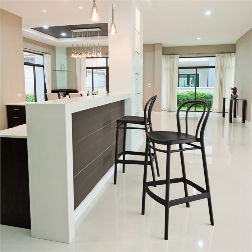 Compamia Victor Indoor Outdoor Bar Stool Black