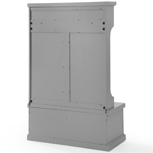 Crosley Seaside Wooden Coastal Hall Tree in Distressed Gray
