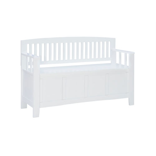 Linon Cynthia Wood Storage Bench in White