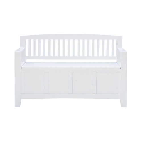 Linon Cynthia Wood Storage Bench in White