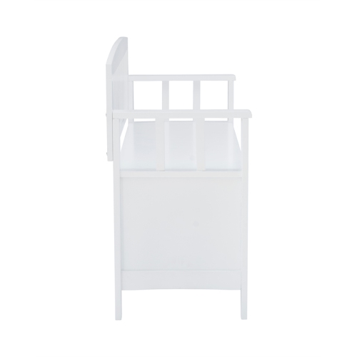 Linon Cynthia Wood Storage Bench in White
