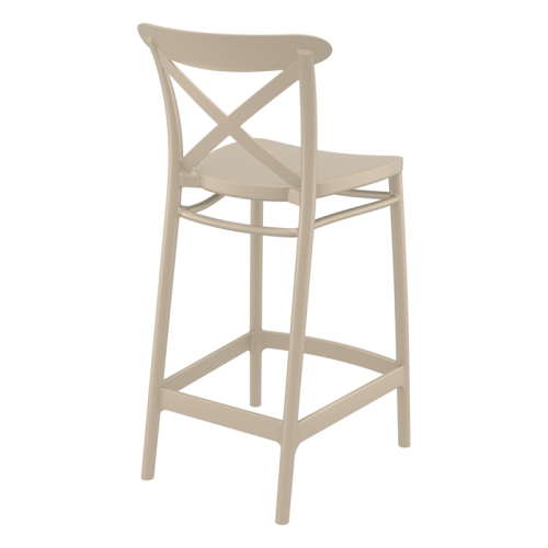 Tabouret de comptoir d’intérieur pour l’extérieur Cross de Compamia - Taupe
