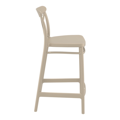 Tabouret de comptoir d’intérieur pour l’extérieur Cross de Compamia - Taupe