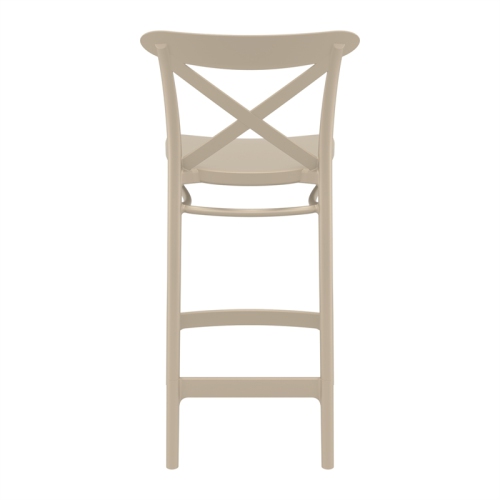 Tabouret de comptoir d’intérieur pour l’extérieur Cross de Compamia - Taupe