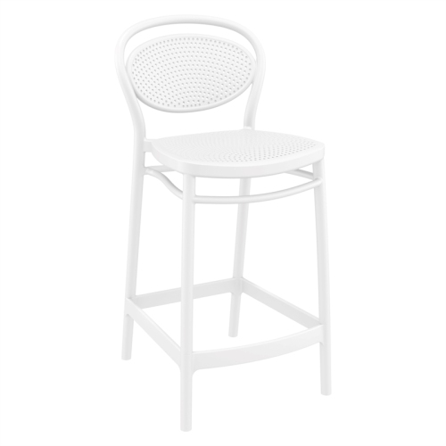 COMPAMIA  Marcel Indoor Outdoor Counter Stool White