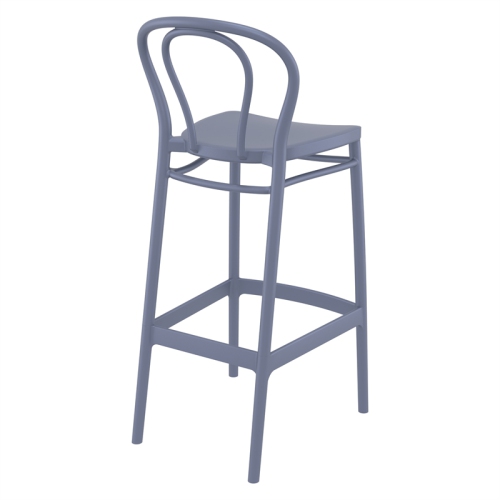 Compamia Victor Outdoor Resin Bar Stool in Dark Gray