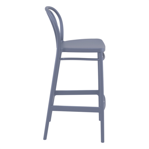 Compamia Victor Outdoor Resin Bar Stool in Dark Gray