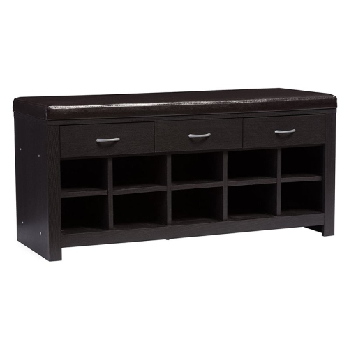 BAXTON STUDIO Entryway Bench In Espresso