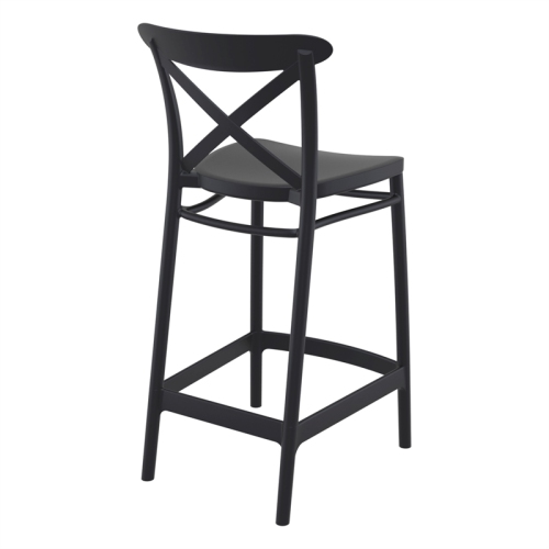 Compamia Cross Indoor Outdoor Counter Stool Black