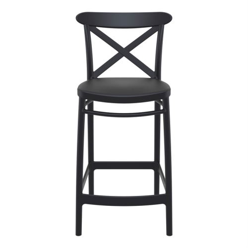 Compamia Cross Indoor Outdoor Counter Stool Black