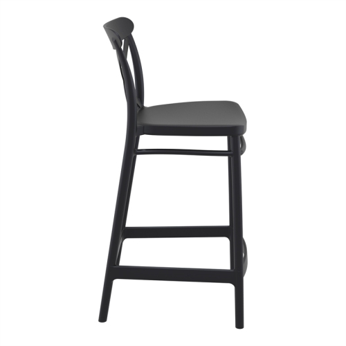 Compamia Cross Indoor Outdoor Counter Stool Black