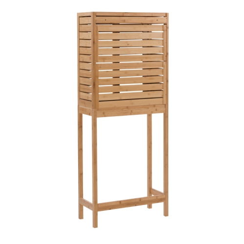 Linon Bracken Bamboo Spacesaver in Natural Brown