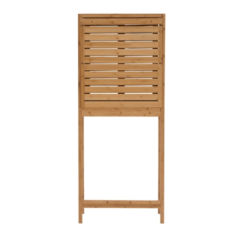 Linon Bracken Bamboo Spacesaver in Natural Brown