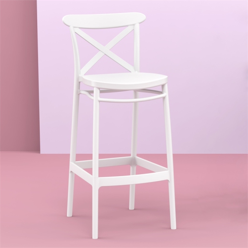 Compamia Cross Indoor Outdoor Bar Stool White