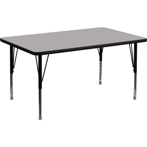 Flash Furniture 26" x 48" x 30" High Pressure Top Activity Table in Gray