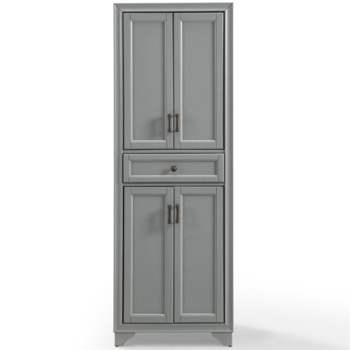 Crosley Tara 4 Door Pantry in Distressed Gray