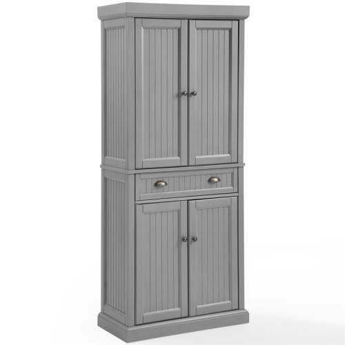 CROSLEY FURNITURE  Seaside Wooden Coastal Pantry In Distressed In Gray Bought this pantry for my kitchen as extra food storage and love it!