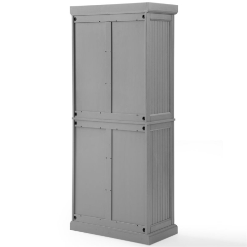 Crosley Seaside Wooden Coastal Pantry in Distressed Gray