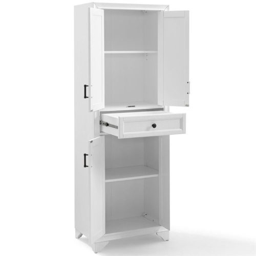 Crosley Tara 4 Door Pantry in Distressed White
