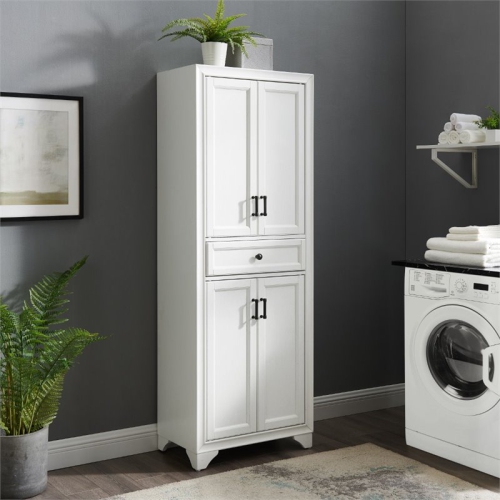 Crosley Tara 4 Door Pantry in Distressed White