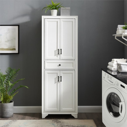 Crosley Tara 4 Door Pantry in Distressed White