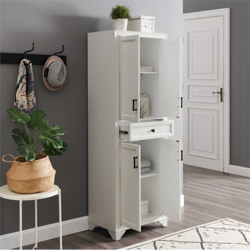 Crosley Tara 4 Door Pantry in Distressed White