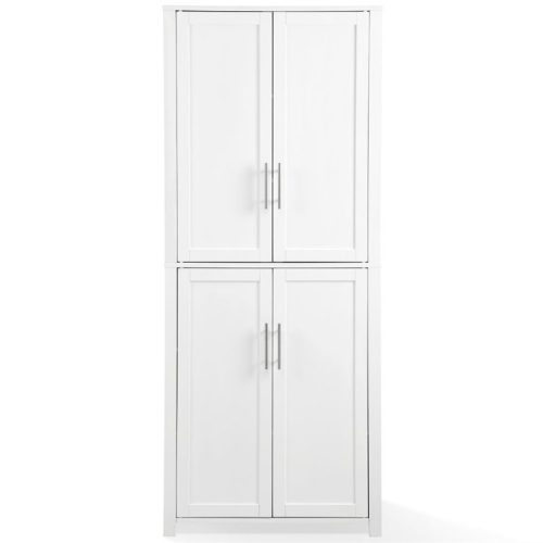 Crosley Savannah Tall Wooden Shaker Pantry in White