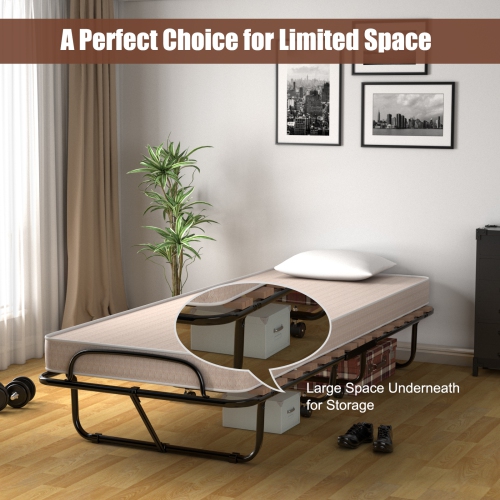 Extra Guest Folding Bed with Memory Foam Mattress