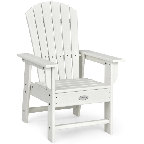 SLICKBLUE  Patio Kids' Adirondack Chair With Ergonomic Backrest-White