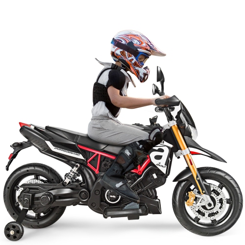 Aprilia Licensed 12V Kids Ride-On Motorcycle-Black