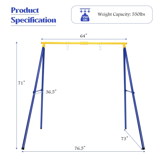 Extra Large Heavy Duty A-Frame Steel Swing Stand