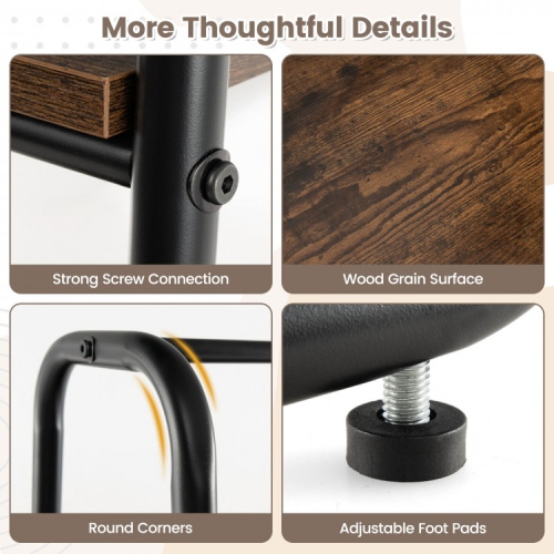 Étagère de rangement autonome avec barre de suspension