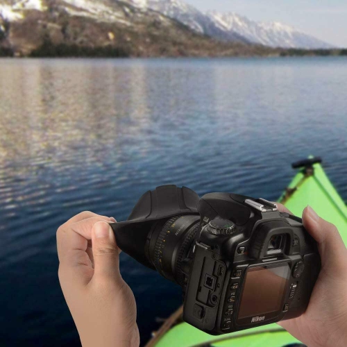 2 Piece Soft Silicone Protective Lens Caps Cover, Universal Fit - Drop-Proof Dust-Proof Scratch-Proof Waterproof for 99% DSLR Lenses