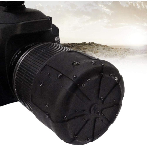 2 Piece Soft Silicone Protective Lens Caps Cover, Universal Fit - Drop-Proof Dust-Proof Scratch-Proof Waterproof for 99% DSLR Lenses