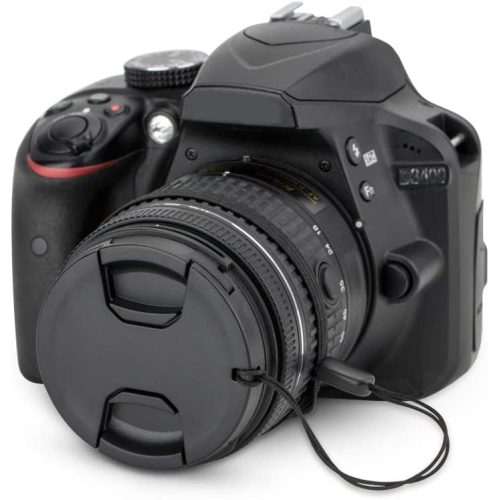 2 Pack 55mm Front Lens Cap Cover w/Deluxe Cap Keeper for Nikon D3400 D3500 D5600 with AF-P 18-55mm Kit Lens, Sony A7 A7II A7III with FE 28-70mm Kit