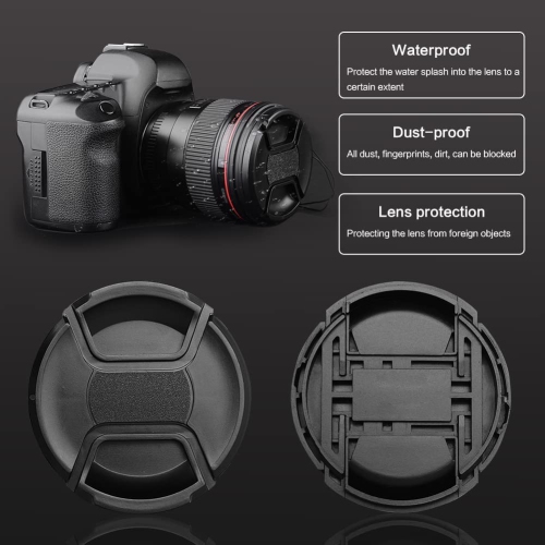 2 Pack 72mm Center Pinch Lens Cap for Nikon Canon Sony DSLR Compatible with Canon EF-S 18-200mm f3.5-5.6 is,Nikon AF-S DX Nikkor 18-200mm f3.5-5.6G