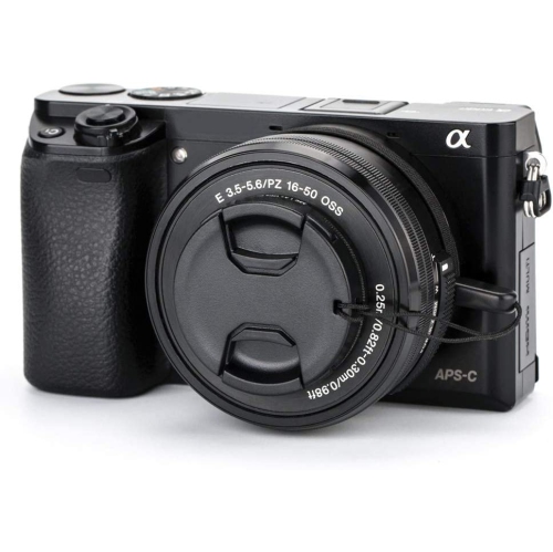 2-Pack 40.5mm Front Lens Cap Cover with Cap Keeper for Sony ZV-E10 A6000 A6100 A6300 A6400 A6500 A5100 A5000 with Sony E PZ 16-50mm Kit Lens SELP1650