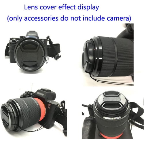 52mm Lens Cover Cap for Nikon D5300 D3300 w/NIKKOR AF-S 18-55mm Lens, Compatible for Canon R6 RP w/RF 35mm f/1.8 Lens