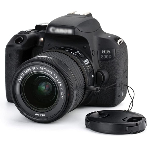 2 Pack 58mm Front Lens Cap Cover for Canon EOS Rebel T7 T6 T5 T8i T7i T6s T6i T5i T4i T3i SL1 SL2 SL3 with 18-55mm Kit Lens,Fujifilm XF 18-55mm/XC