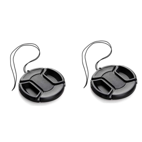 Capuchon d’objectif D5200 pour D5500 D5200 D3200 de Nikon avec objectif NIKKOR AF-S 18-55 mm, pour objectif EF-M 18-55 mm 55 mm de Canon (lot de 2)