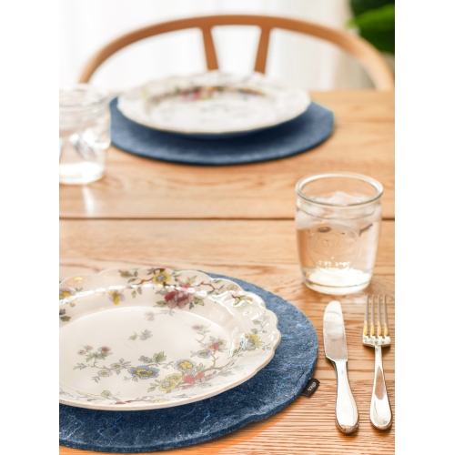 ETHICA Recycled round felt trivets – Set of 4