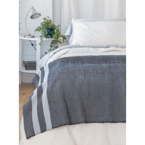 ETHICA Hand Made Woven Blanket made of recycled fabric – For twin bed