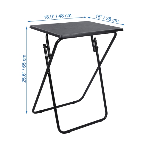 ITY International - MDF Folding Table, 18.9"x15"x25.6", Black