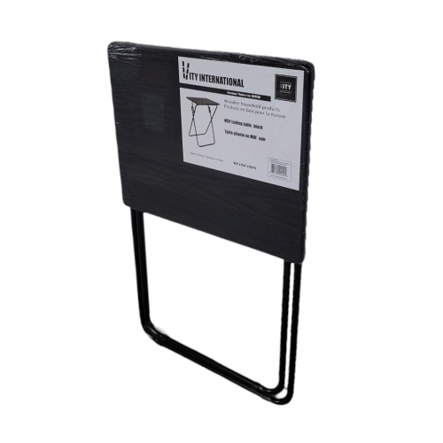 ITY International - MDF Folding Table, 18.9"x15"x25.6", Black