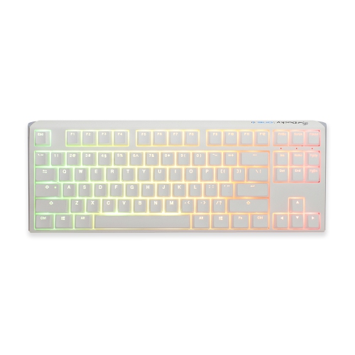 Ducky ONE 3 Hot-Swappable RGB Mechanical Keyboard, Cherry MX Brown, Dual-layer PCB, PBT Double shot keycaps, TKL Layout, White