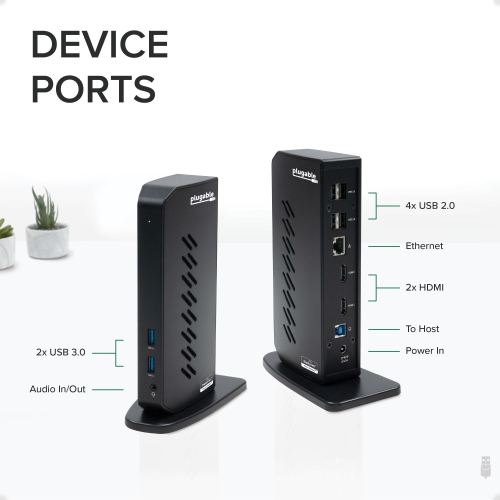 Plugable UD-3900Z Dual HDMI USB Universal Docking Station For Windows
