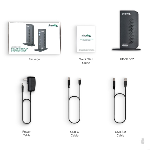 Plugable UD-3900Z Dual HDMI USB Universal Docking Station For Windows